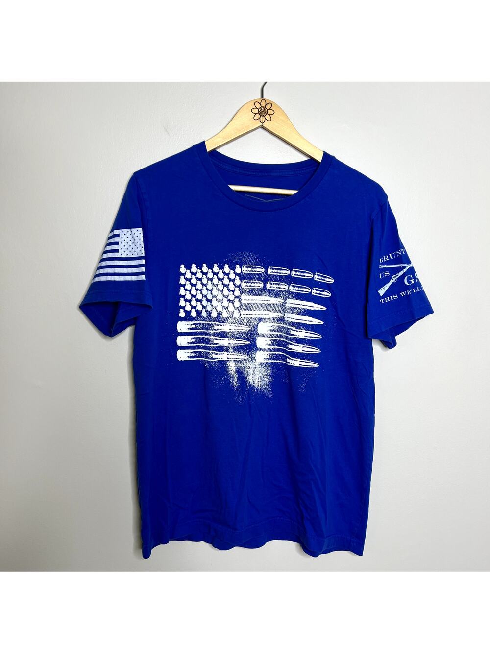 Men's Grunt Style Blue Graphic Short Sleeve Tshirt